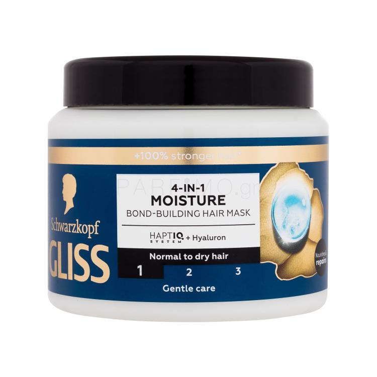 Schwarzkopf Gliss Moisture 4-in-1 Hair Mask Μάσκα μαλλιών για γυναίκες 400 ml