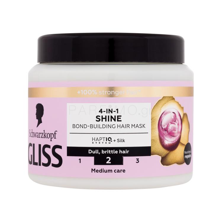 Schwarzkopf Gliss Shine 4-in-1 Hair Mask Μάσκα μαλλιών για γυναίκες 400 ml