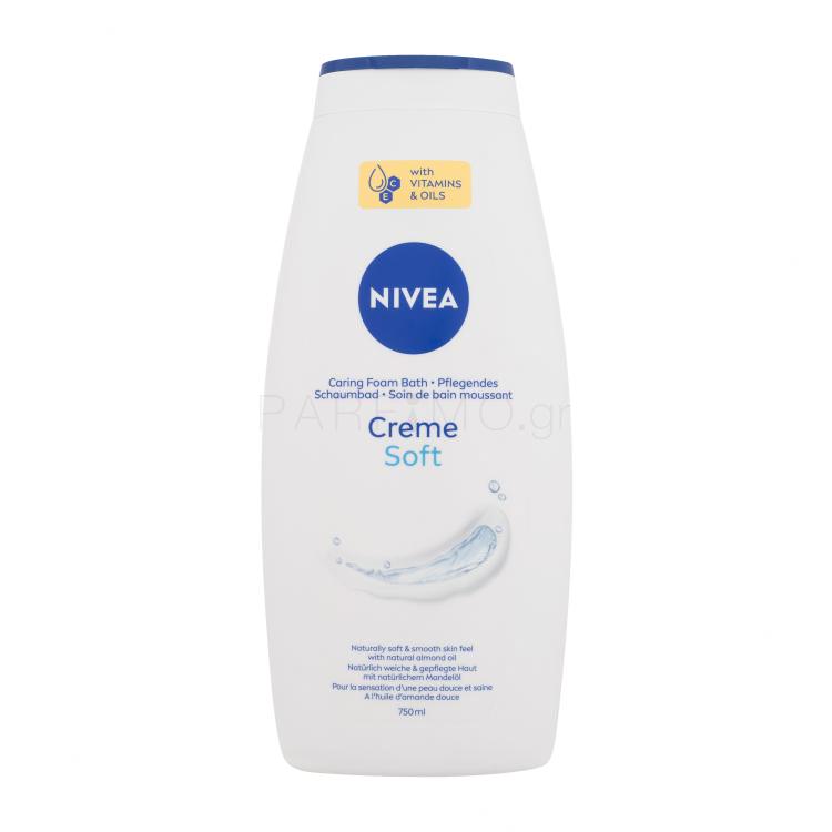 Nivea Creme Soft Caring Foam Bath Αφρός μπάνιου για γυναίκες 750 ml