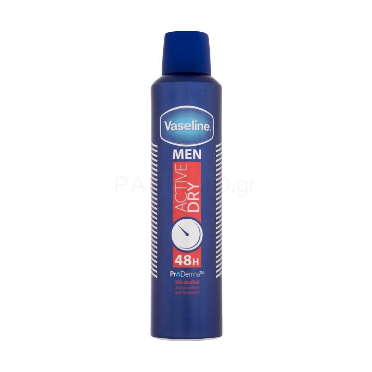 Vaseline Men Active Dry 48h Αντιιδρωτικό για άνδρες 250 ml