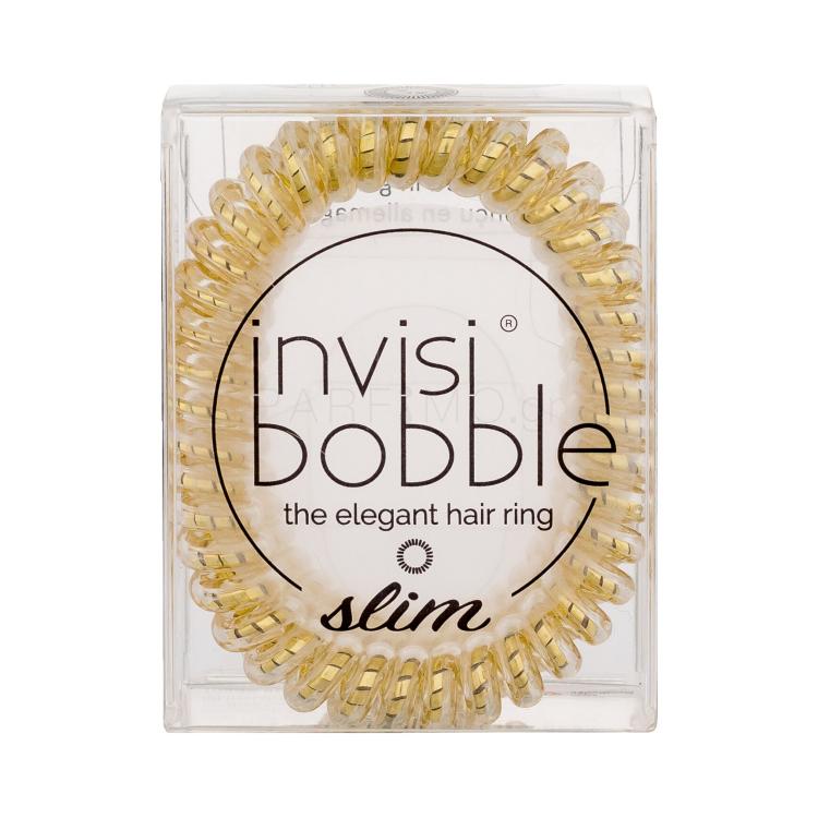 Invisibobble Slim Λαστιχάκι για τα μαλλιά για γυναίκες Απόχρωση Stay Gold Σετ