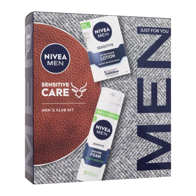 Nivea Men Sensitive Care Σετ δώρου aftershave Men Sensitive 100 ml + αφρός ξυρίσματος Men Sensitive 200 ml