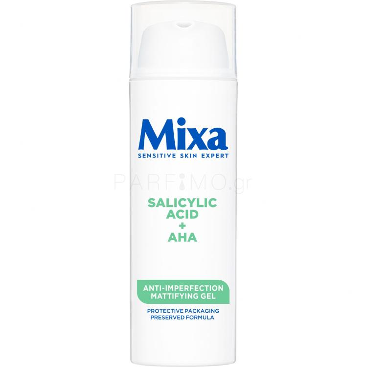 Mixa Salicylic Acid + AHA Anti-Imperfection Mattifying Gel Τζελ προσώπου για γυναίκες 50 ml