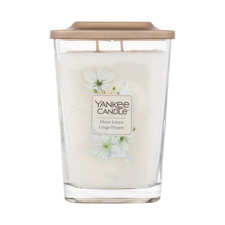 Yankee Candle Elevation Collection Sheer Linen Αρωματικό κερί 552 gr αλλαγή στο χρώμα