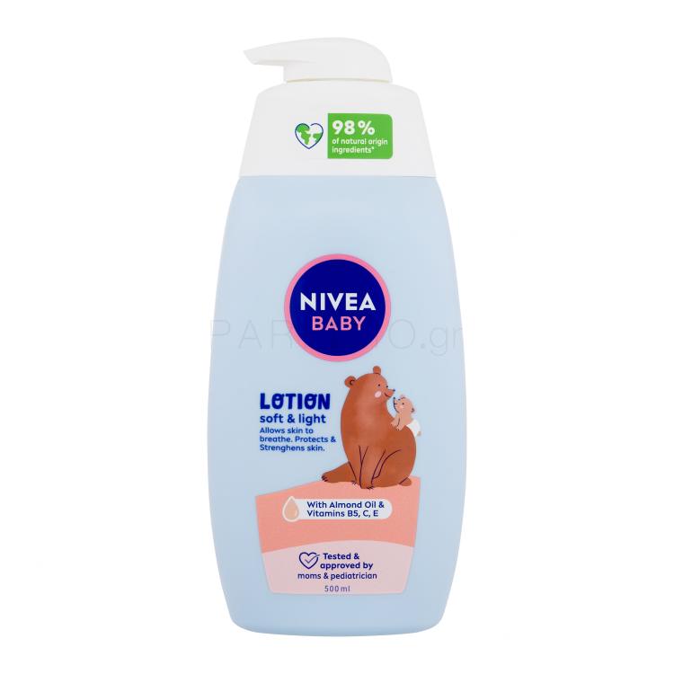 Nivea Baby Soft &amp; Light Lotion Λοσιόν σώματος για παιδιά 500 ml