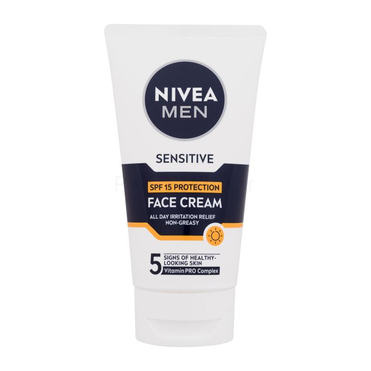 Nivea Men Sensitive Face Cream SPF15 Κρέμα προσώπου ημέρας για άνδρες 75 ml