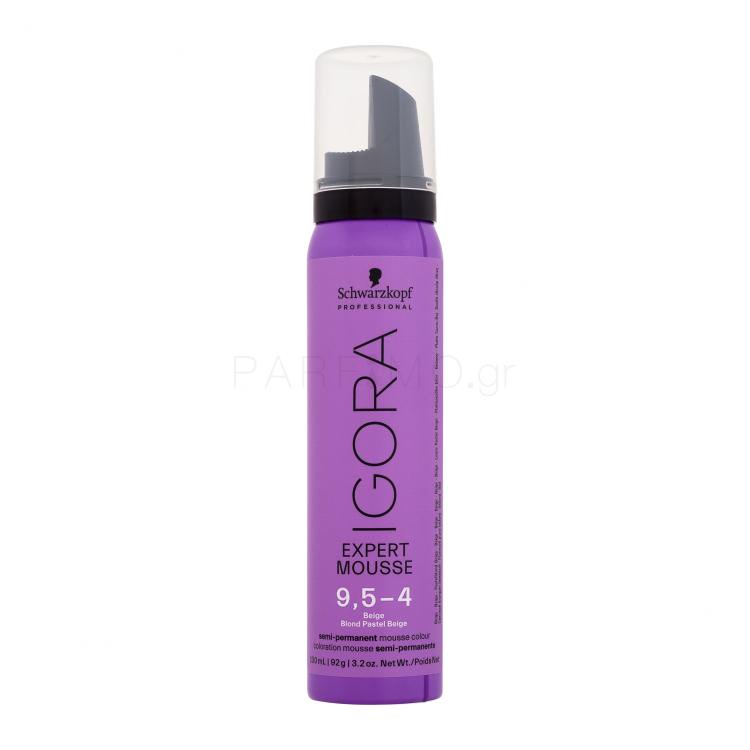 Schwarzkopf Professional Igora Expert Mousse Βαφή μαλλιών για γυναίκες 100 ml Απόχρωση 9,5-4 Blond Pastel Beige