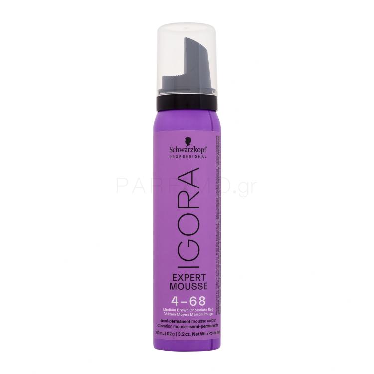 Schwarzkopf Professional Igora Expert Mousse Βαφή μαλλιών για γυναίκες 100 ml Απόχρωση 4-68 Medium Brown Chocolate Red