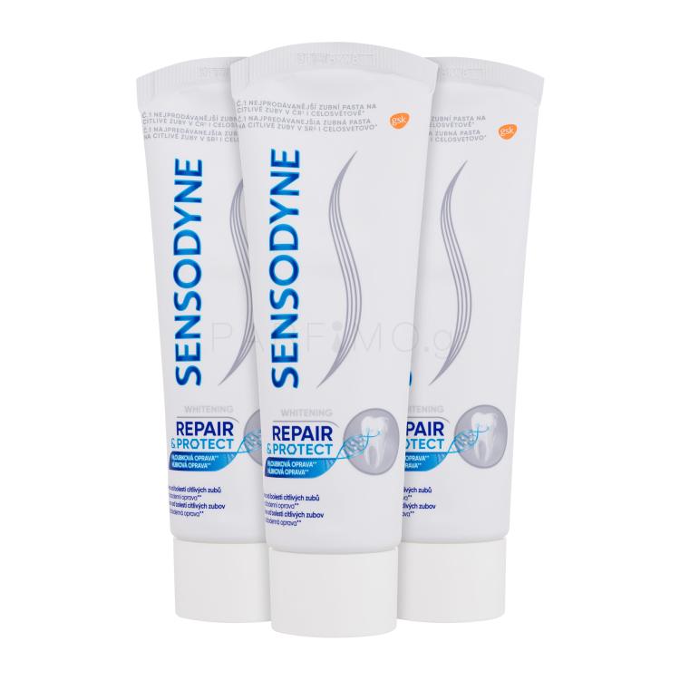 Sensodyne Repair &amp; Protect Whitening Trio Οδοντόκρεμες 3x75 ml ελλατωματική συσκευασία