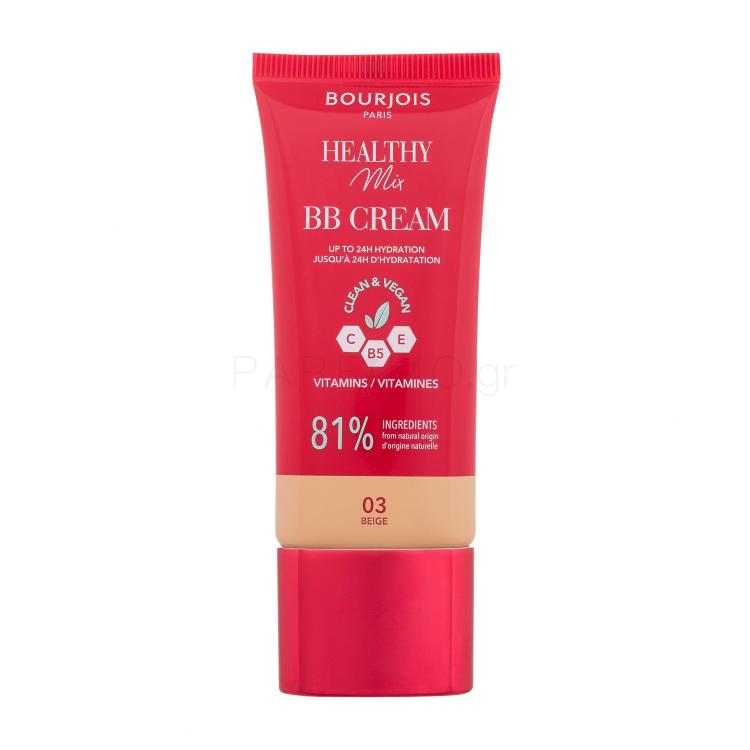 BOURJOIS Paris Healthy Mix Clean &amp; Vegan BB Cream ΒΒ κρέμα για γυναίκες 30 ml Απόχρωση 03 Beige