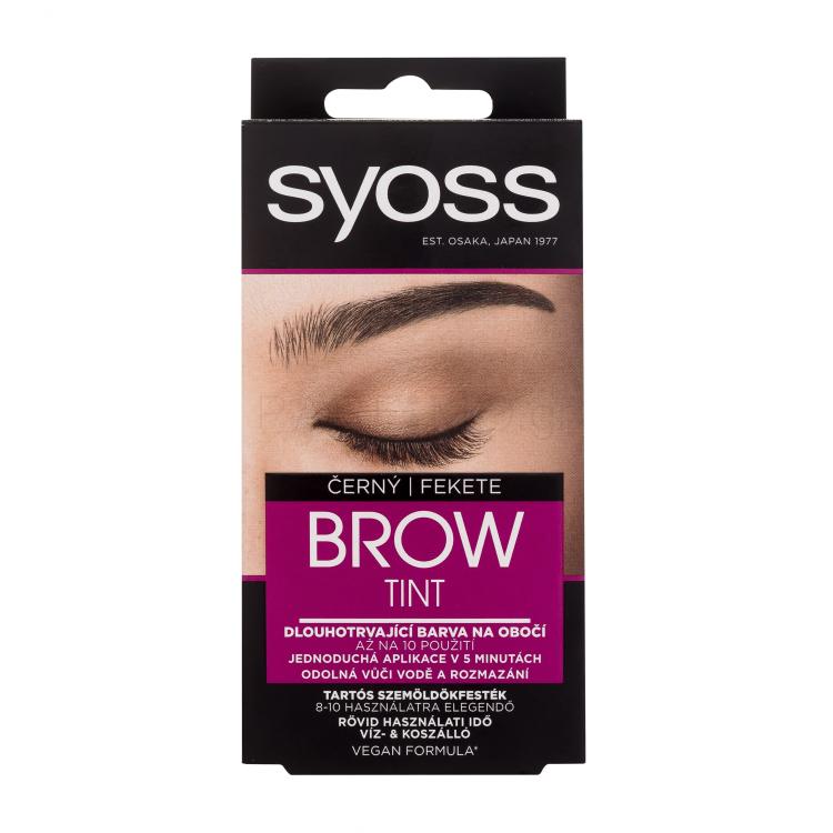 Syoss Brow Tint Βαφή φρυδιών για γυναίκες 17 ml Απόχρωση Black