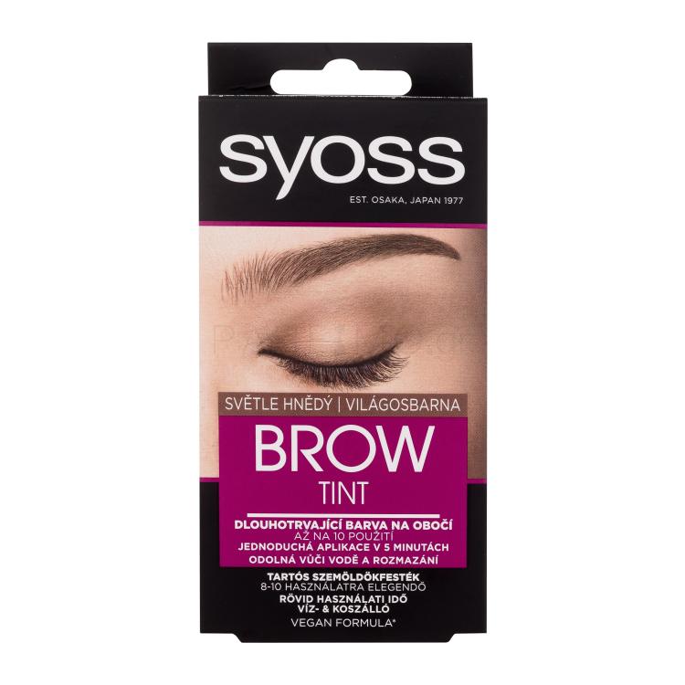 Syoss Brow Tint Βαφή φρυδιών για γυναίκες 17 ml Απόχρωση Light Brown