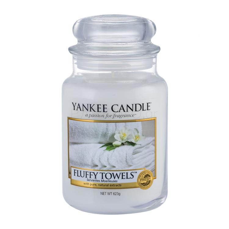 Yankee Candle Fluffy Towels Αρωματικό κερί 623 gr αλλαγή στο χρώμα