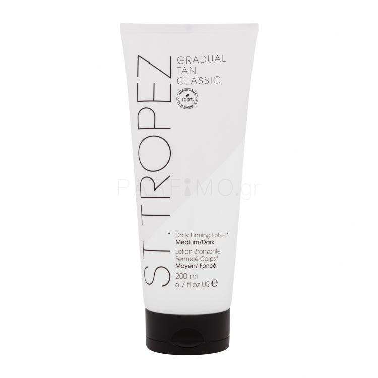 St.Tropez Gradual Tan Classic Daily Firming Lotion Self Tan για γυναίκες 200 ml Απόχρωση Medium/Dark ελλατωματική συσκευασία