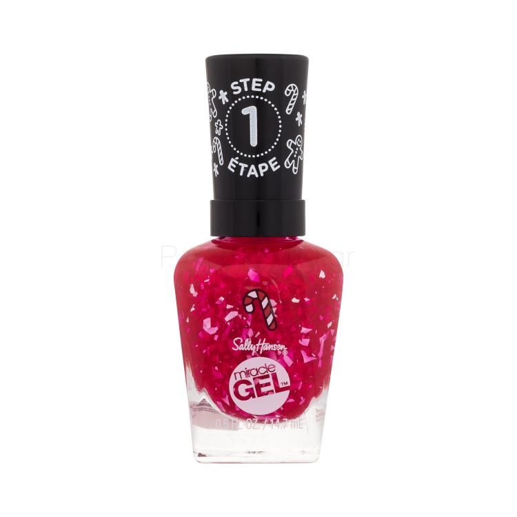 Sally Hansen Miracle Gel Gingerbread Kisses Collection Βερνίκια νυχιών για γυναίκες 14,7 ml Απόχρωση 912 Peppermint To Be