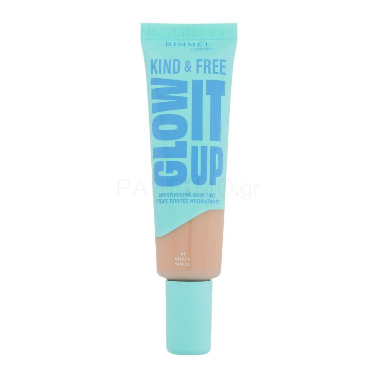 Rimmel London Kind &amp; Free Glow It Up Moisturising Skin Tint Make up για γυναίκες 30 ml Απόχρωση 160 Vanilla