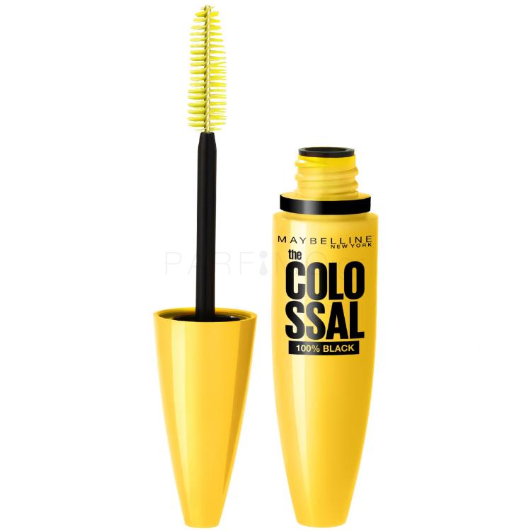 Maybelline The Colossal 100% Black Μάσκαρα για γυναίκες 10,7 ml Απόχρωση Extra Black