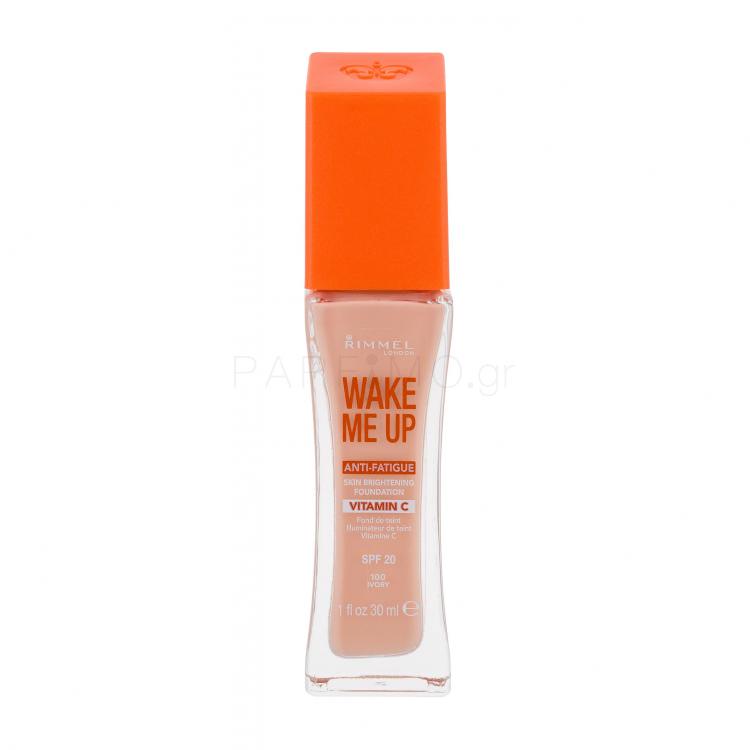 Rimmel London Wake Me Up SPF20 Make up για γυναίκες 30 ml Απόχρωση 100 Ivory