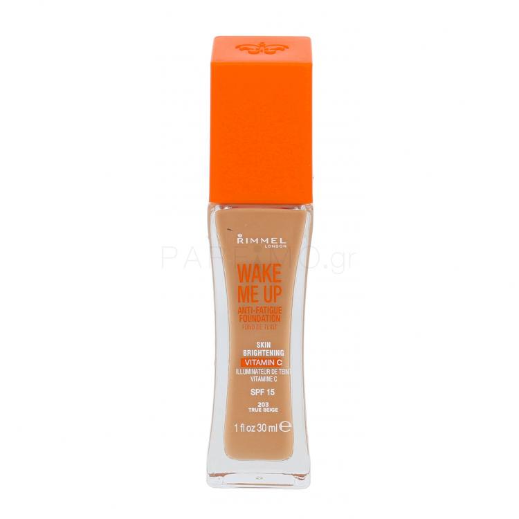 Rimmel London Wake Me Up SPF20 Make up για γυναίκες 30 ml Απόχρωση 203 True Beige