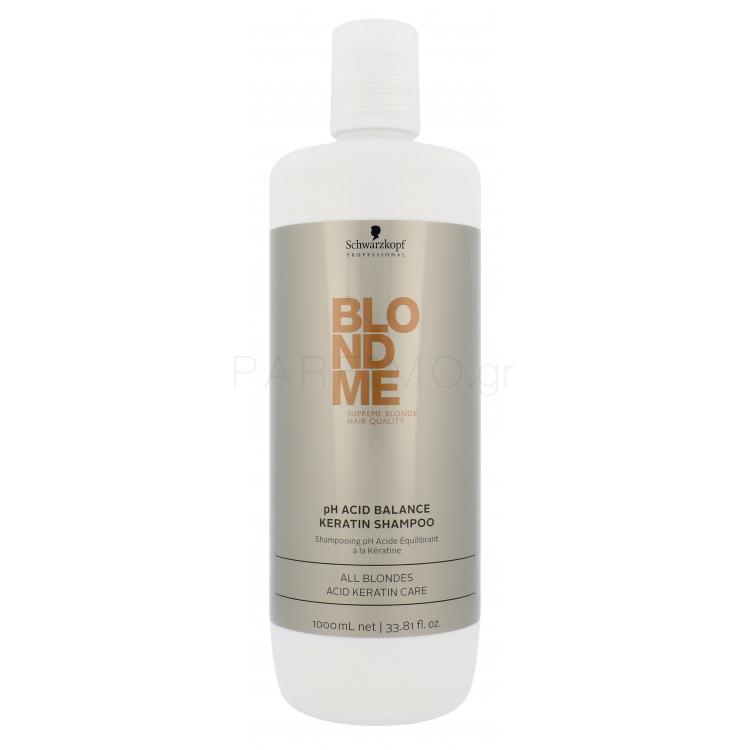 Schwarzkopf Professional Blond Me pH Acid Balance Keratin Shampoo Σαμπουάν για γυναίκες 1000 ml