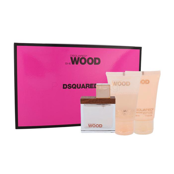 Dsquared2 She Wood Σετ δώρου EDP 30 ml + λοσιόν σώματος 30 ml + αφρόλουτρο 30 ml