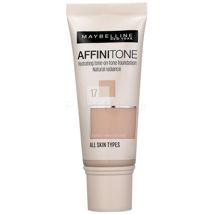 Maybelline Affinitone Make up για γυναίκες 30 ml Απόχρωση 17 Rose Beige