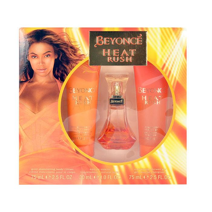 Beyonce Heat Rush Σετ δώρου EDT 30 ml +κρέμα σώματος  75 ml + αφρόλουτρο  75 ml ελλατωματική συσκευασία