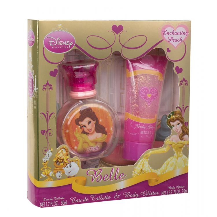 Disney Princess Belle Σετ δώρου EDT 50 ml + ντους σαμπουάν με λάμψη 70 ml