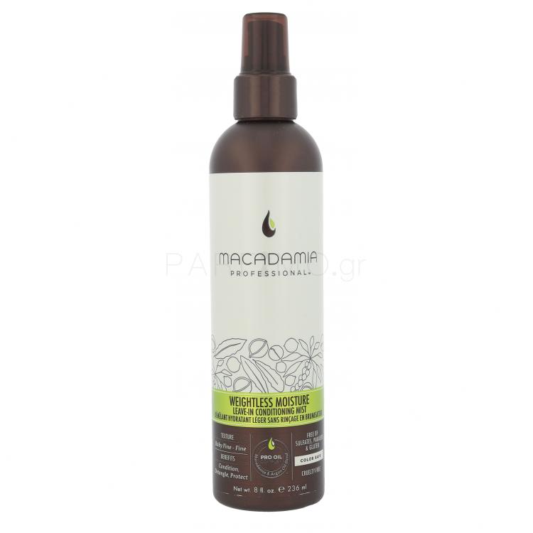 Macadamia Professional Weightless Moisture Leave-In Conditioning Mist Μαλακτικό μαλλιών για γυναίκες 236 ml