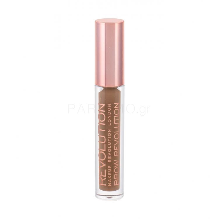 Makeup Revolution London Brow Revolution Τζέλ φρυδιών για γυναίκες 3,8 gr Απόχρωση Medium Brown