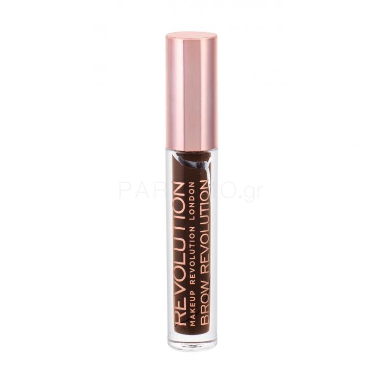 Makeup Revolution London Brow Revolution Τζέλ φρυδιών για γυναίκες 3,8 gr Απόχρωση Dark Brunette