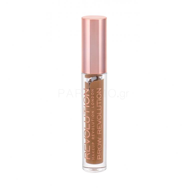 Makeup Revolution London Brow Revolution Τζέλ φρυδιών για γυναίκες 3,8 gr Απόχρωση Auburn