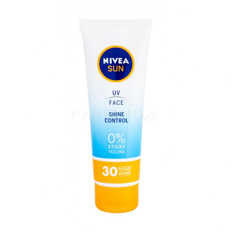 Nivea Sun UV Face Shine Control SPF30 Αντιηλιακό προϊόν προσώπου για γυναίκες 50 ml