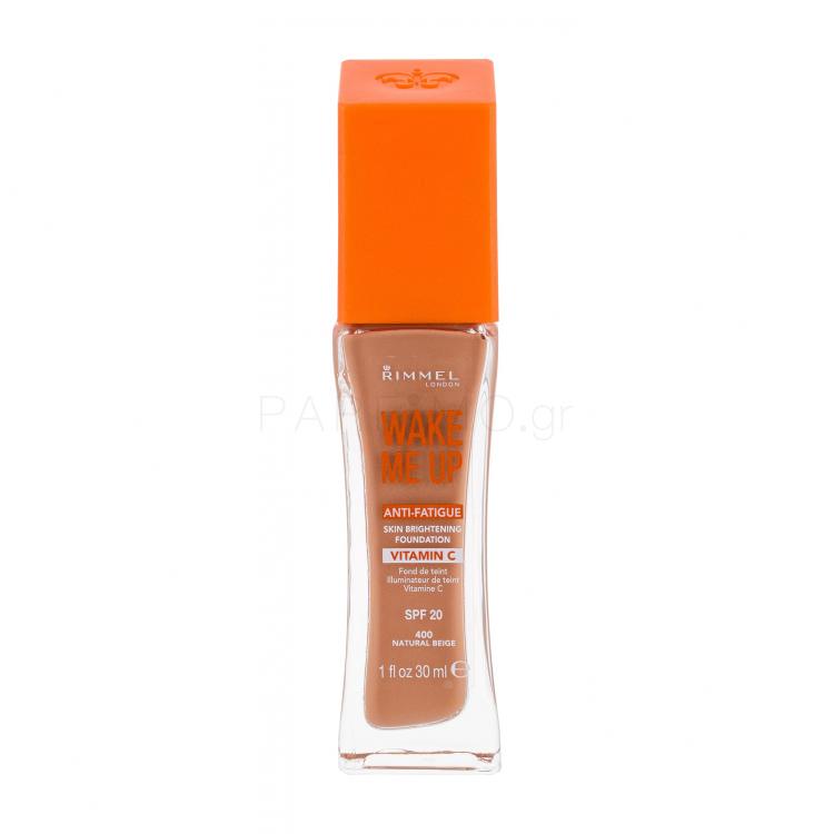 Rimmel London Wake Me Up SPF20 Make up για γυναίκες 30 ml Απόχρωση 400 Natural Beige