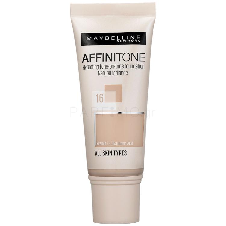 Maybelline Affinitone Make up για γυναίκες 30 ml Απόχρωση 16 Vanilla Rose