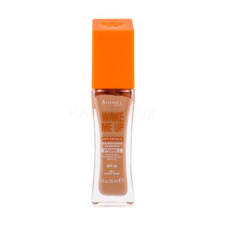 Rimmel London Wake Me Up SPF20 Make up για γυναίκες 30 ml Απόχρωση 201 Classic Beige