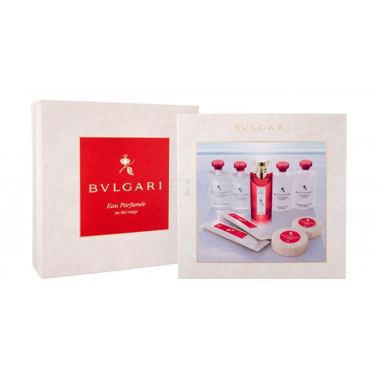 Bvlgari Eau Parfumée au Thé Rouge Σετ δώρου κολώνια 75 ml + αφρόλουτρο 75 ml + κοντισιονέρ 75 ml + λοσιόν σώματος 75 ml + σαπούνι 75 g + σαμπουάν 75 ml + καθαριστικά μαντηλάκια 2 x 12 g