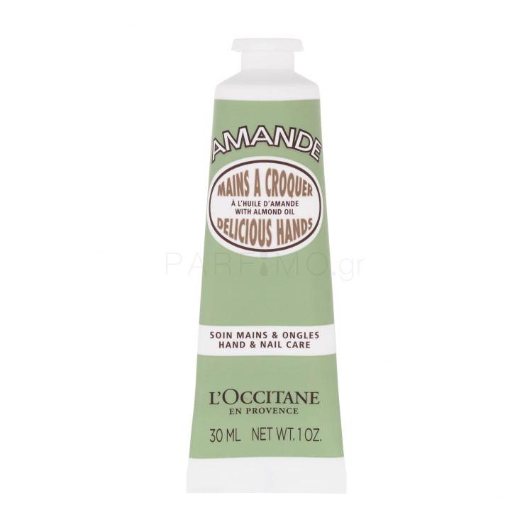 L&#039;Occitane Almond (Amande) Delicious Hands Κρέμα για τα χέρια για γυναίκες 30 ml