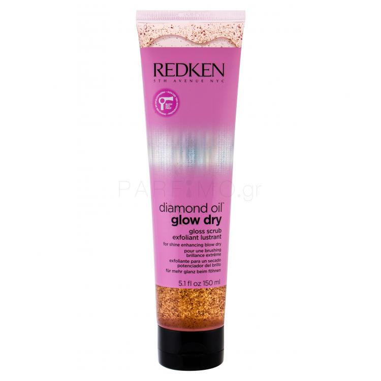 Redken Diamond Oil Glow Dry Gloss Scrub Μάσκα μαλλιών για γυναίκες 150 ml