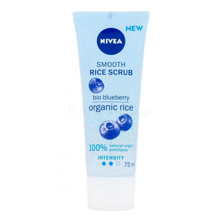 Nivea Rice Scrub Blueberry Προϊόντα απολέπισης προσώπου για γυναίκες 75 ml