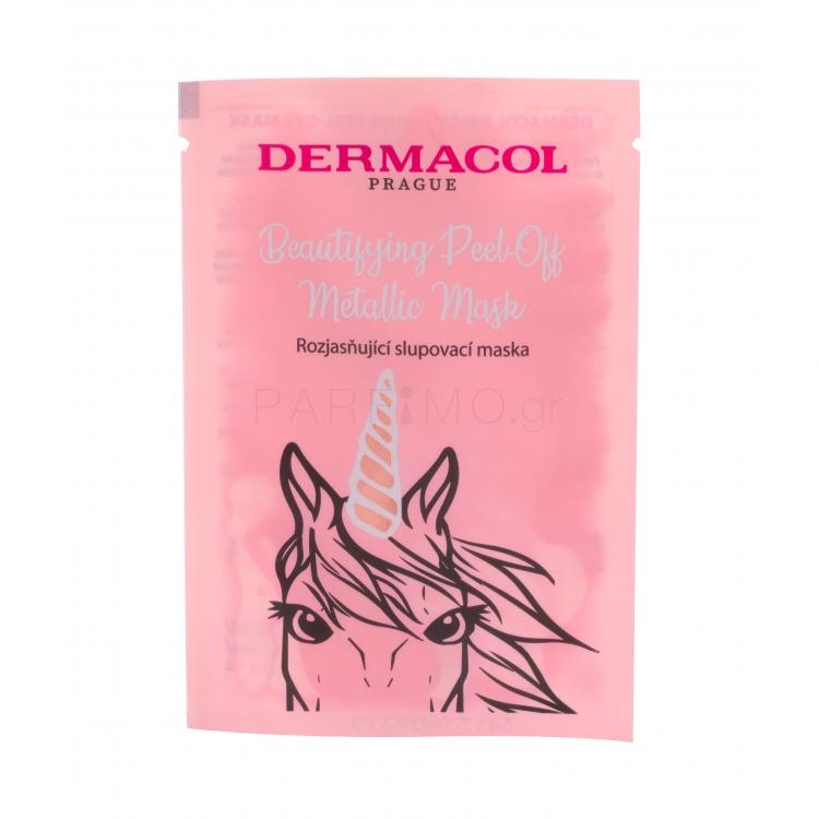 Dermacol Beautifying Peel-off Metallic Mask Brightening Μάσκα προσώπου για γυναίκες 15 ml