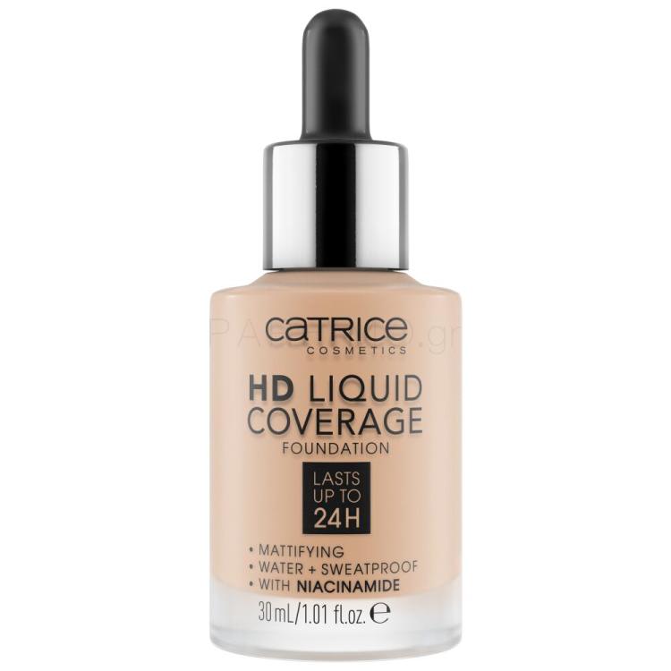 Catrice HD Liquid Coverage 24H Make up για γυναίκες 30 ml Απόχρωση 030 Sand Beige