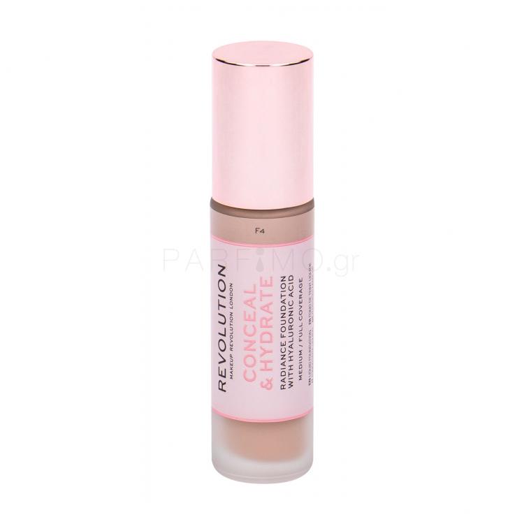 Makeup Revolution London Conceal &amp; Hydrate Make up για γυναίκες 23 ml Απόχρωση F4