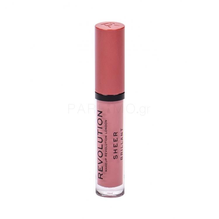 Makeup Revolution London Sheer Brillant Lip Gloss για γυναίκες 3 ml Απόχρωση 107 RBF