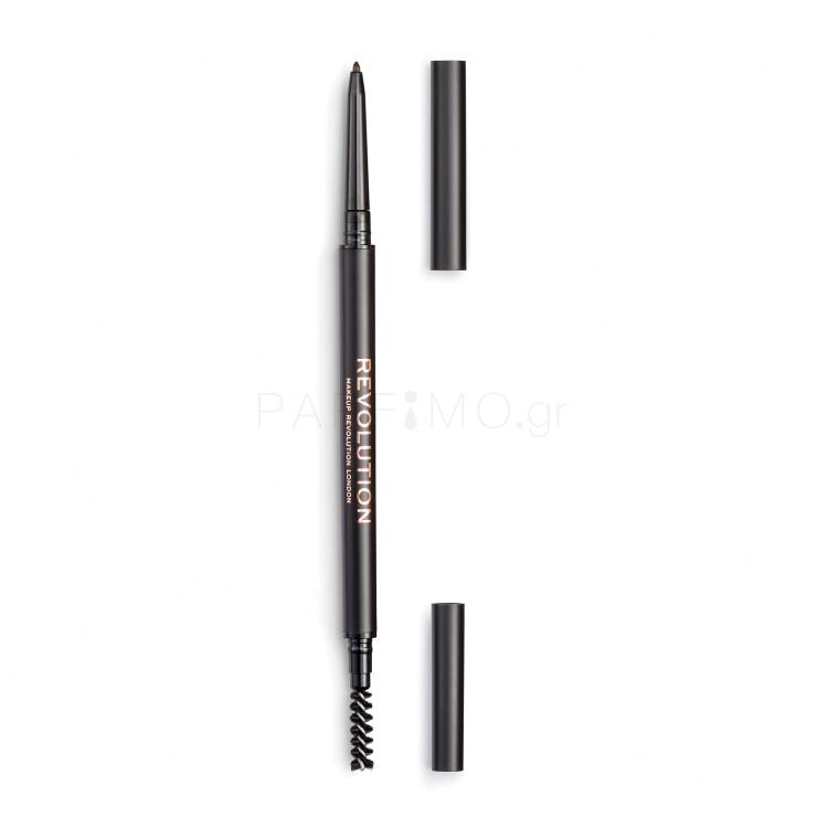 Makeup Revolution London Precise Brow Pencil Μολύβι για τα φρύδια για γυναίκες 0,05 gr Απόχρωση Dark Brown