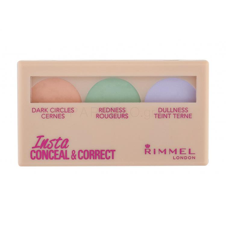 Rimmel London Insta Conceal &amp; Contour Пαλέτα contouring για γυναίκες 8,4 gr Απόχρωση 001